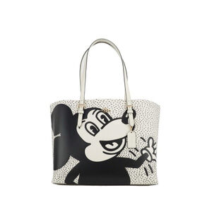 Coach C6978 Mickey Mouse X Keith Haring Mollie Large Leather Shoulder Tote Bag